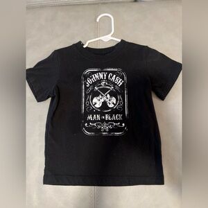 Johnny Cash Kids Black Graphic Tee